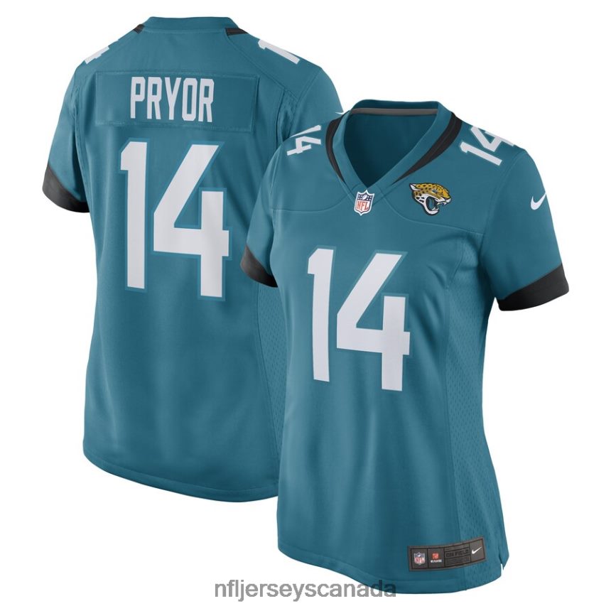 Women Jacksonville Jaguars Kendric Pryor Nike Teal Game Player Jersey Clothing NFL TBXFR66452