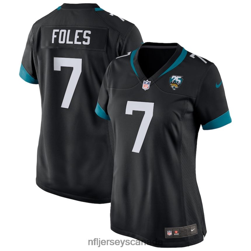 Women Jacksonville Jaguars Nick Foles Nike Black 25th Season Game Jersey Clothing NFL TBXFR63578