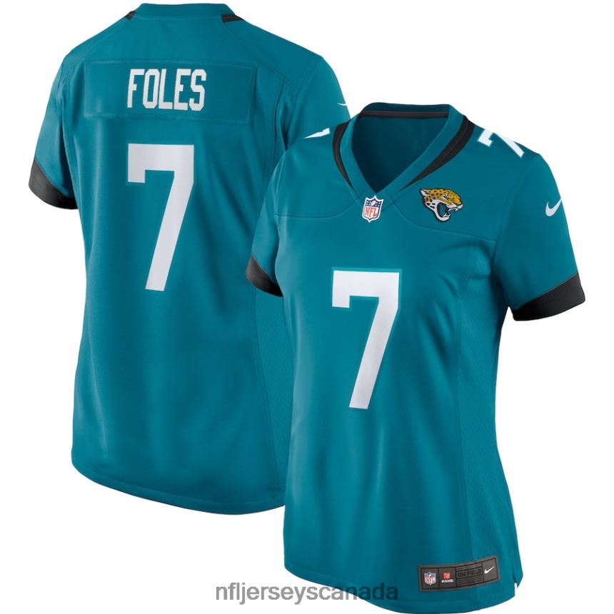 Women Jacksonville Jaguars Nick Foles Nike Teal Game Player Jersey Clothing NFL TBXFR63087