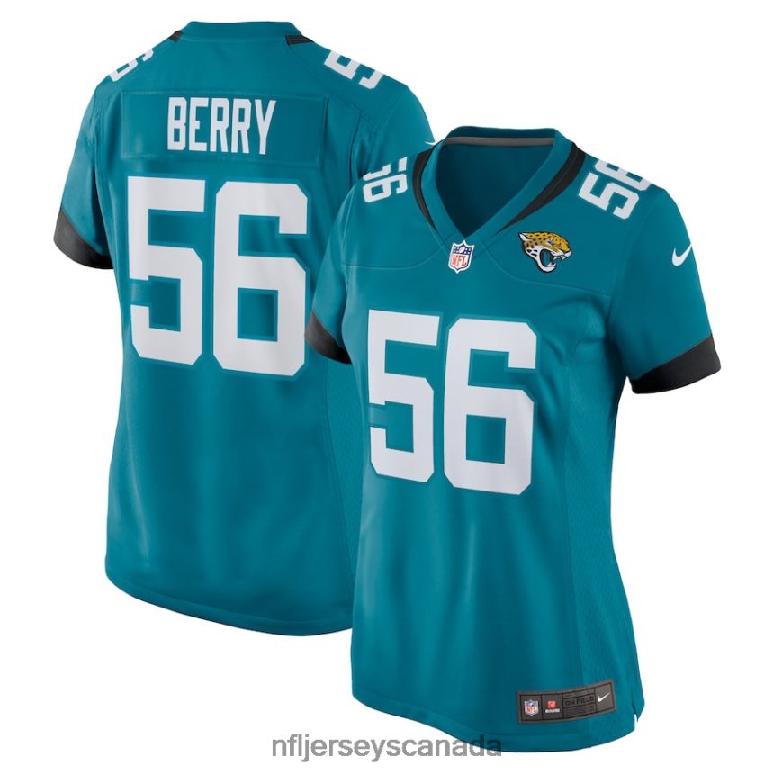Women Jacksonville Jaguars Rashod Berry Nike Teal Home Game Player Jersey Clothing NFL TBXFR65629