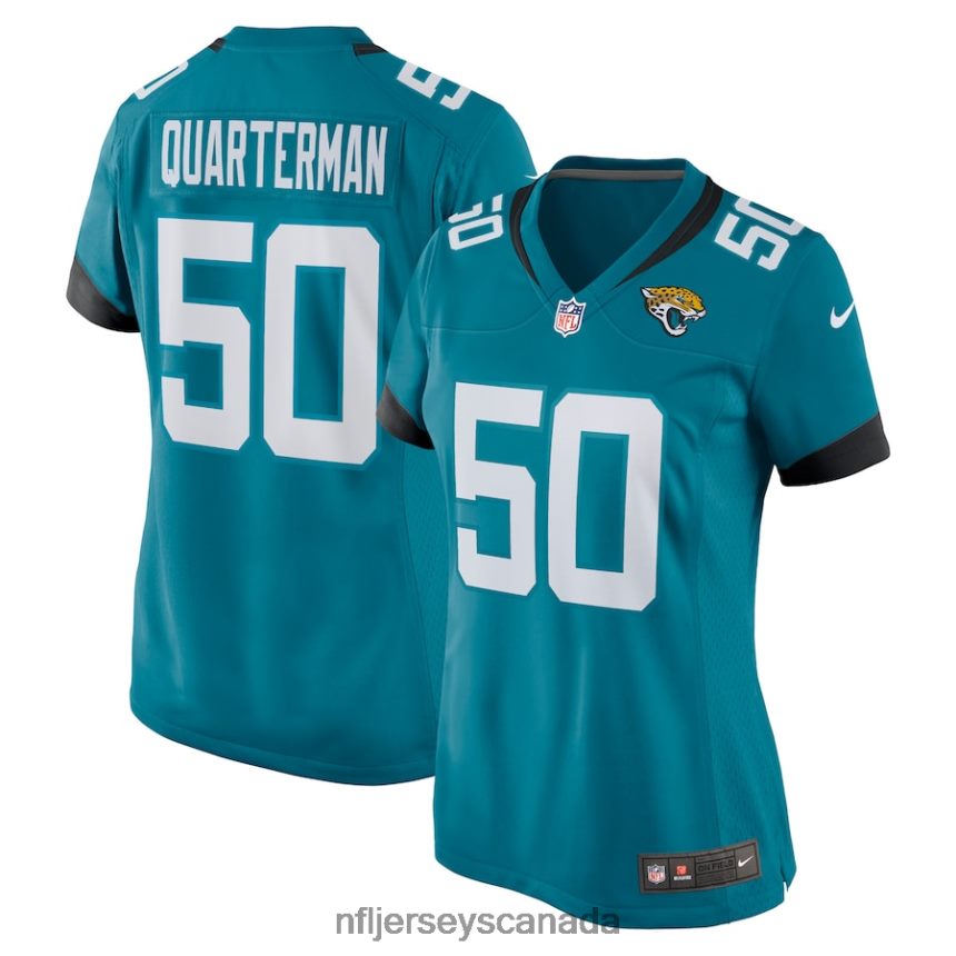 Women Jacksonville Jaguars Shaquille Quarterman Nike Teal Nike Game Jersey Clothing NFL TBXFR63503
