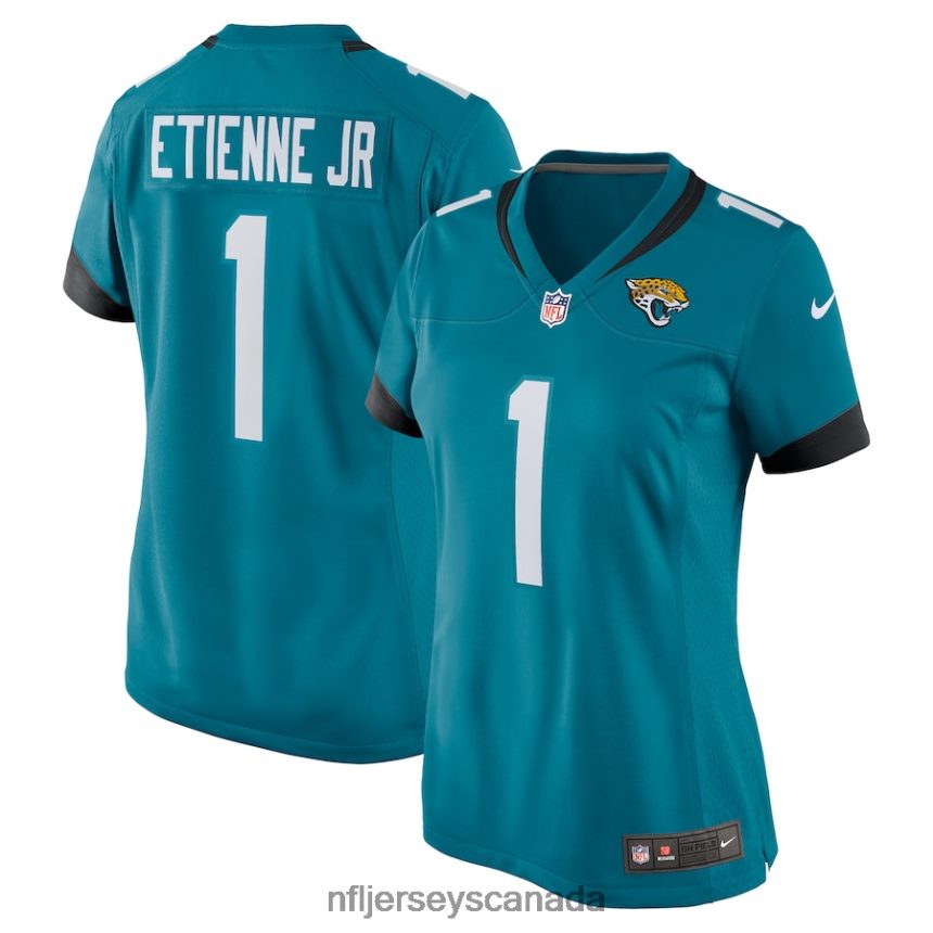 Women Jacksonville Jaguars Travis Etienne Nike Teal Game Jersey Clothing NFL TBXFR61559