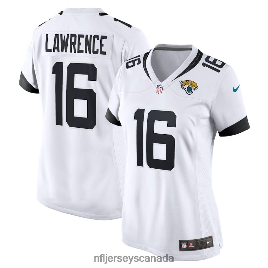 Women Jacksonville Jaguars Trevor Lawrence Nike White 2021 Draft First Round Pick Game Jersey Clothing NFL TBXFR61173