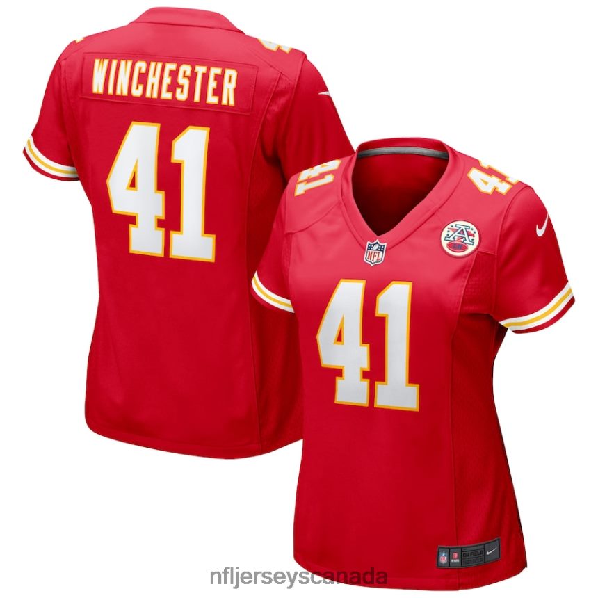 Women Kansas City Chiefs James Winchester Nike Red Game Jersey Clothing NFL TBXFR63453