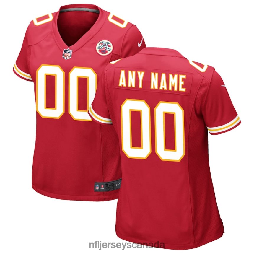 Women Nike Red Kansas City Chiefs Custom Game Jersey Clothing NFL TBXFR6237