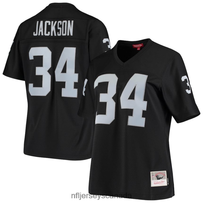 Women Las Vegas Raiders Bo Jackson Mitchell & Ness Black 1988 Legacy Replica Jersey Clothing NFL TBXFR6968