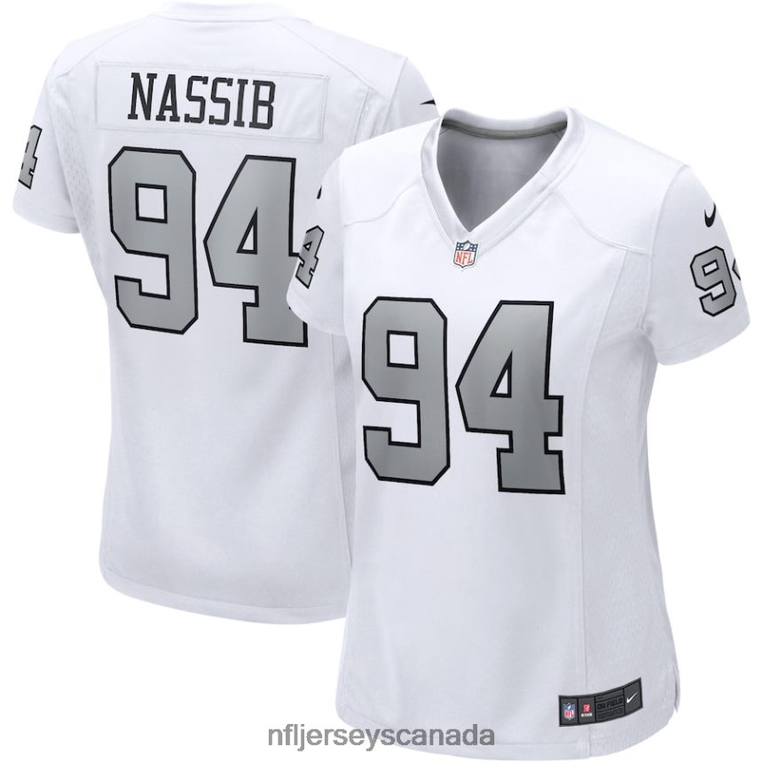 Women Las Vegas Raiders Carl Nassib Nike White Alternate Game Jersey Clothing NFL TBXFR63471