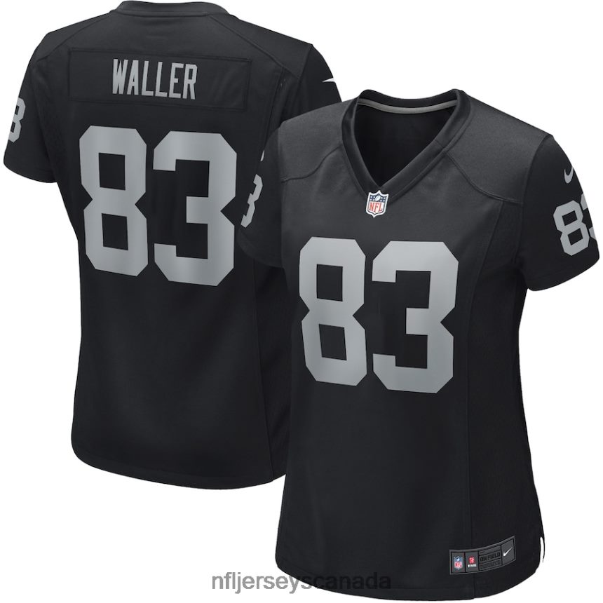 Women Las Vegas Raiders Darren Waller Nike Black Game Player Jersey Clothing NFL TBXFR62453
