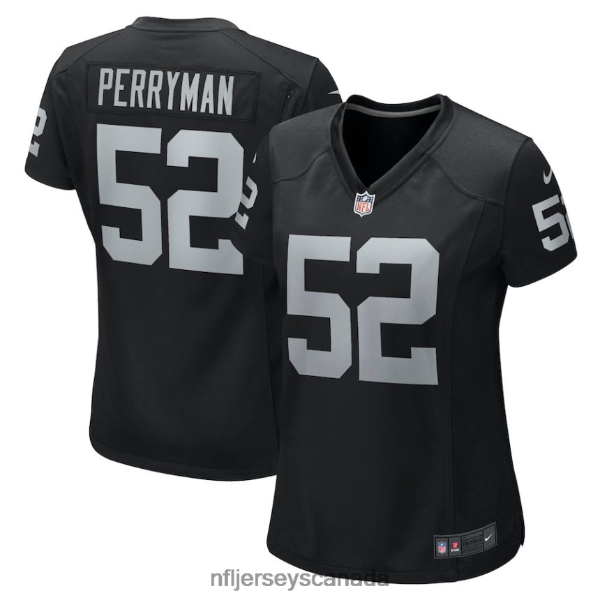 Women Las Vegas Raiders Denzel Perryman Nike Black Game Jersey Clothing NFL TBXFR65973