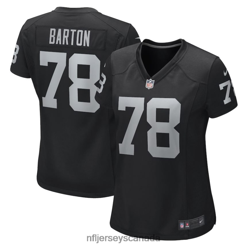 Women Las Vegas Raiders Jackson Barton Nike Black Game Player Jersey Clothing NFL TBXFR66952