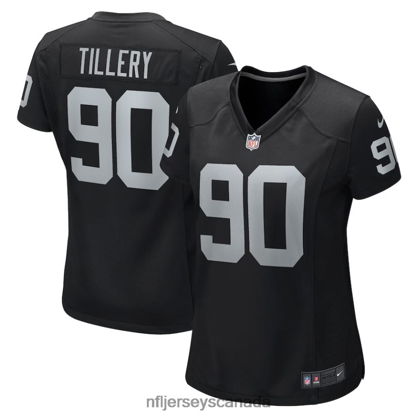 Women Las Vegas Raiders Jerry Tillery Nike Black Game Player Jersey Clothing NFL TBXFR66731