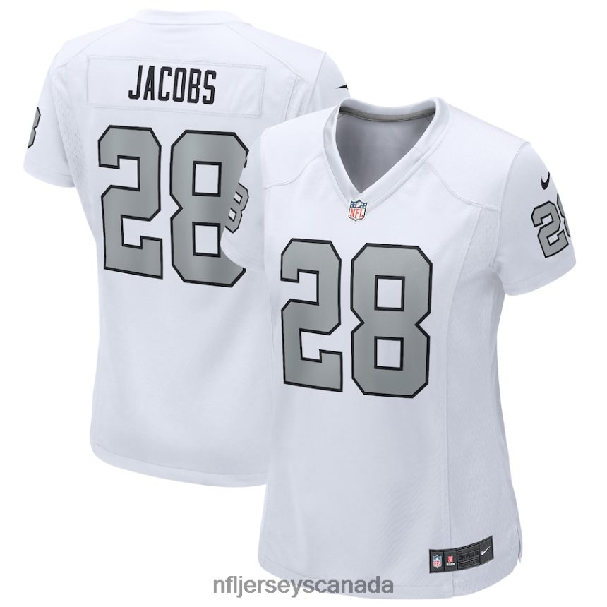 Women Las Vegas Raiders Josh Jacobs Nike White Alternate Game Player Jersey Clothing NFL TBXFR61480