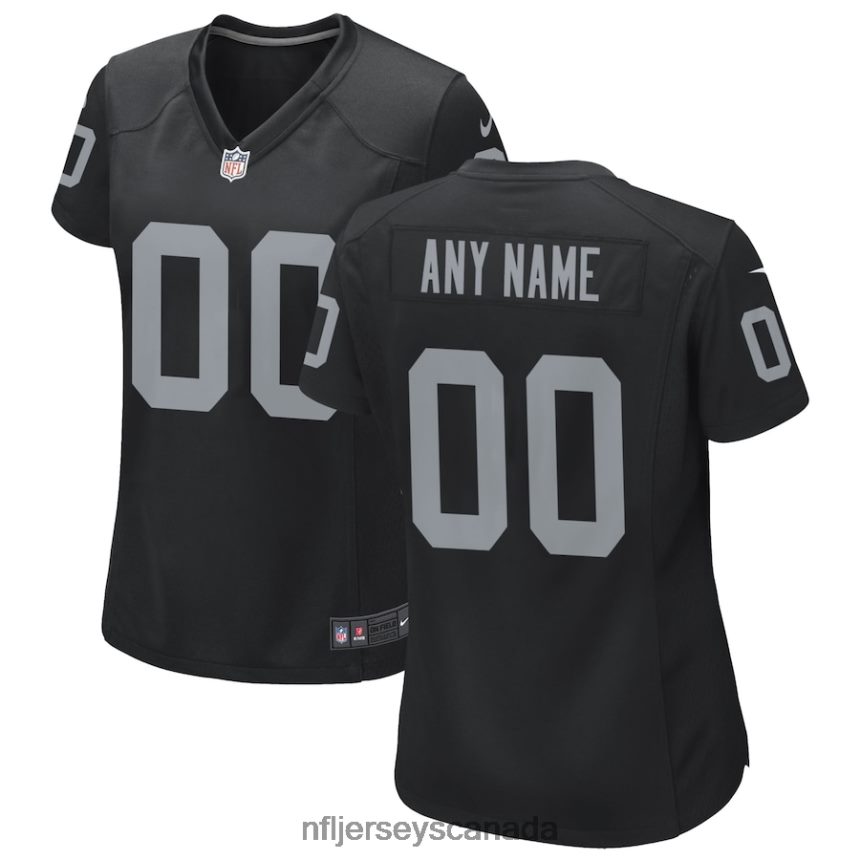 Women Nike Black Las Vegas Raiders Custom Game Jersey Clothing NFL TBXFR6250