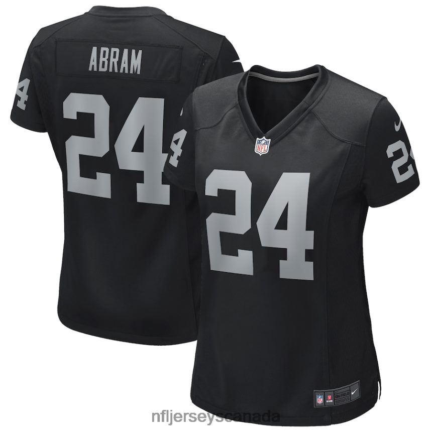 Women Nike Johnathan Abram Black Las Vegas Raiders Game Jersey Clothing NFL TBXFR64852