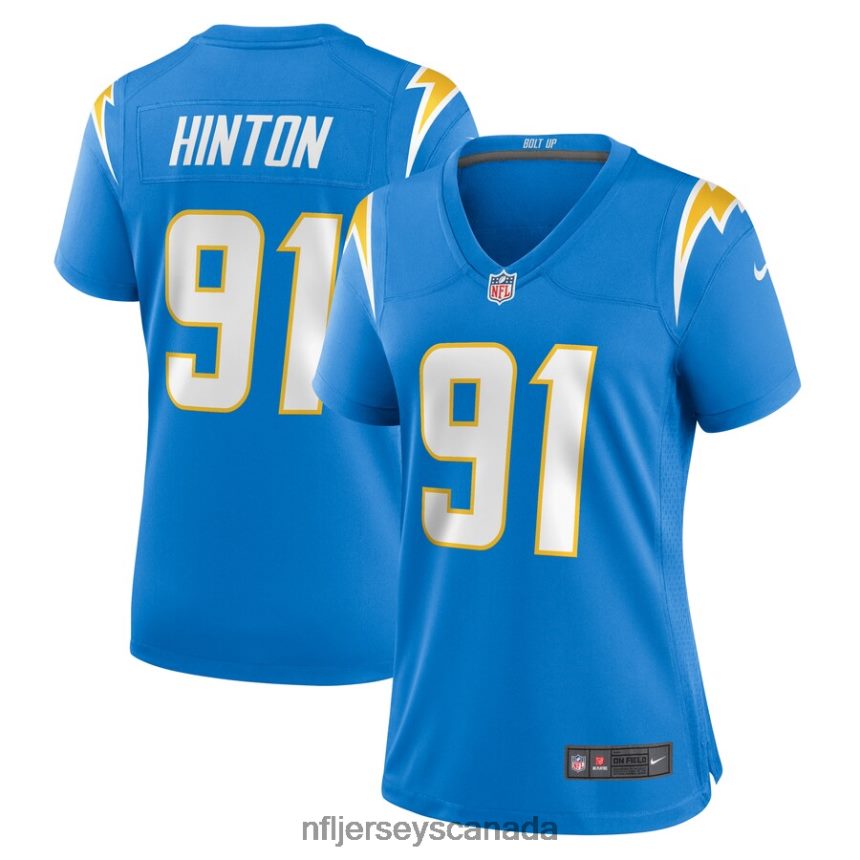 Women Los Angeles Chargers Christopher Hinton Nike Powder Blue Home Game Player Jersey Clothing NFL TBXFR66567