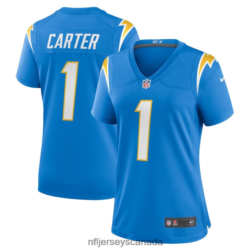 Women Los Angeles Chargers DeAndre Carter Nike Powder Blue Home Game Player Jersey Clothing NFL TBXFR64869