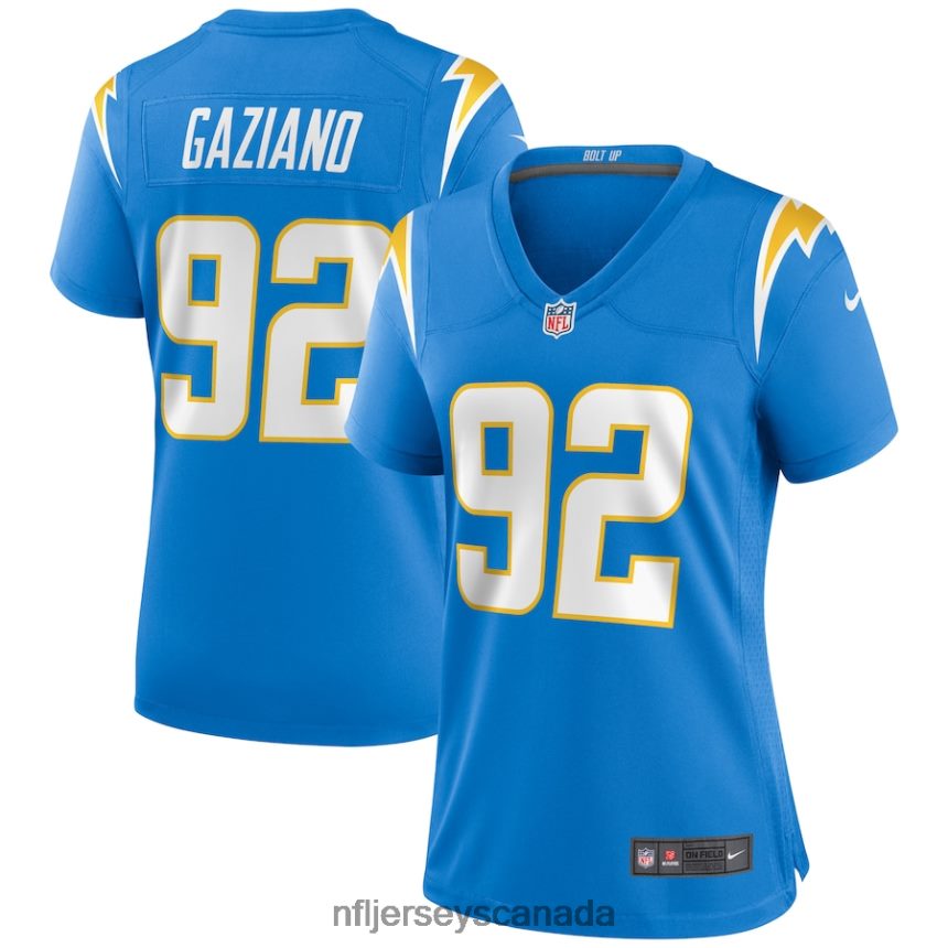 Women Los Angeles Chargers Joe Gaziano Nike Powder Blue Game Jersey Clothing NFL TBXFR65968