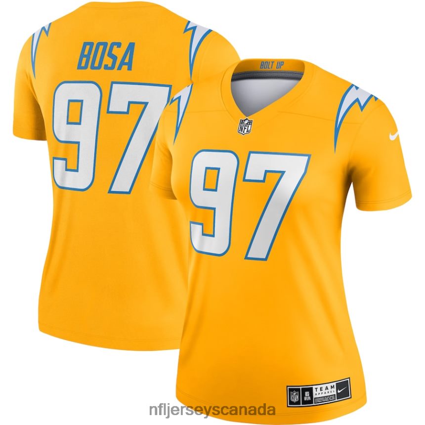 Women Los Angeles Chargers Joey Bosa Nike Gold Inverted Legend Jersey Clothing NFL TBXFR64463