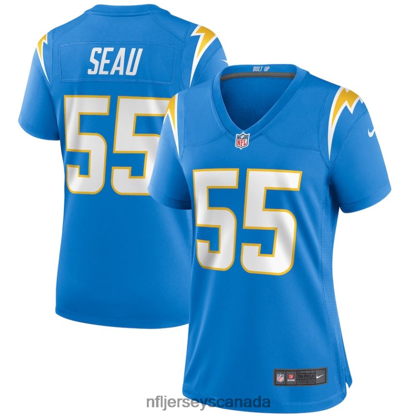 Women Los Angeles Chargers Junior Seau Nike Powder Blue Game Retired Player Jersey Clothing NFL TBXFR63425