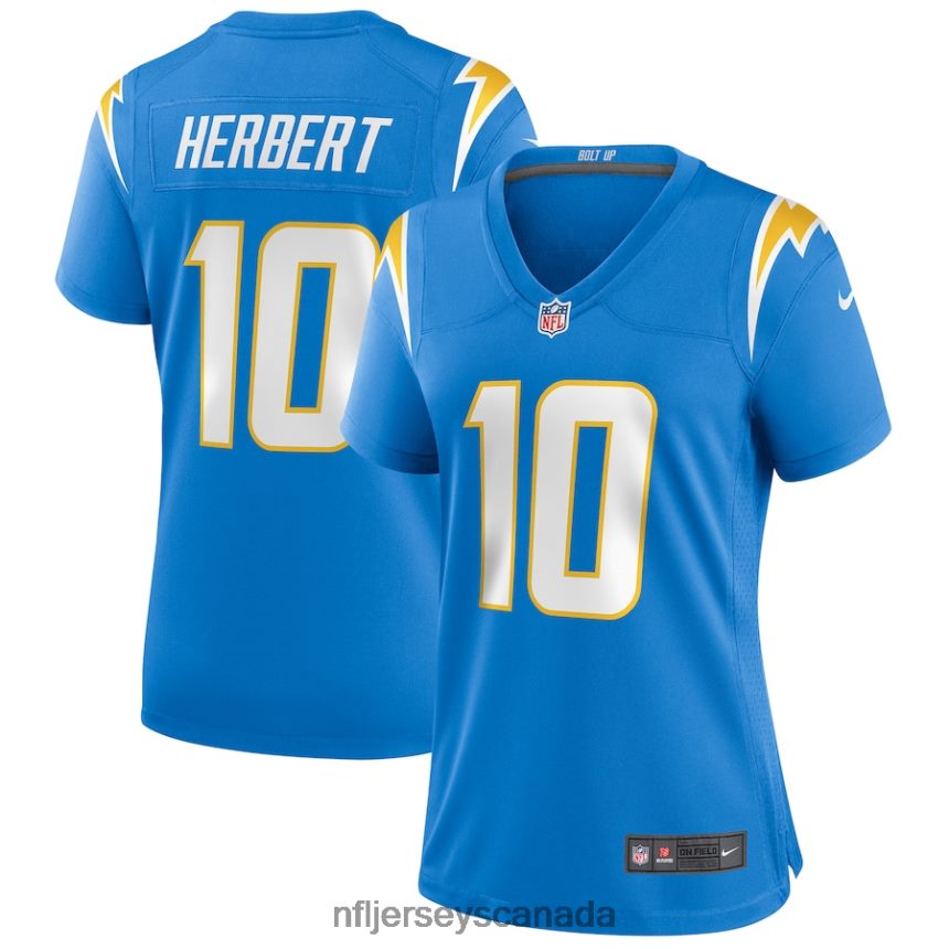 Women Los Angeles Chargers Justin Herbert Nike Powder Blue Player Game Jersey Clothing NFL TBXFR64692