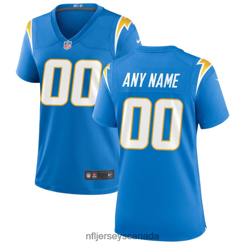 Women Los Angeles Chargers Nike Powder Blue Custom Game Jersey Clothing NFL TBXFR6951