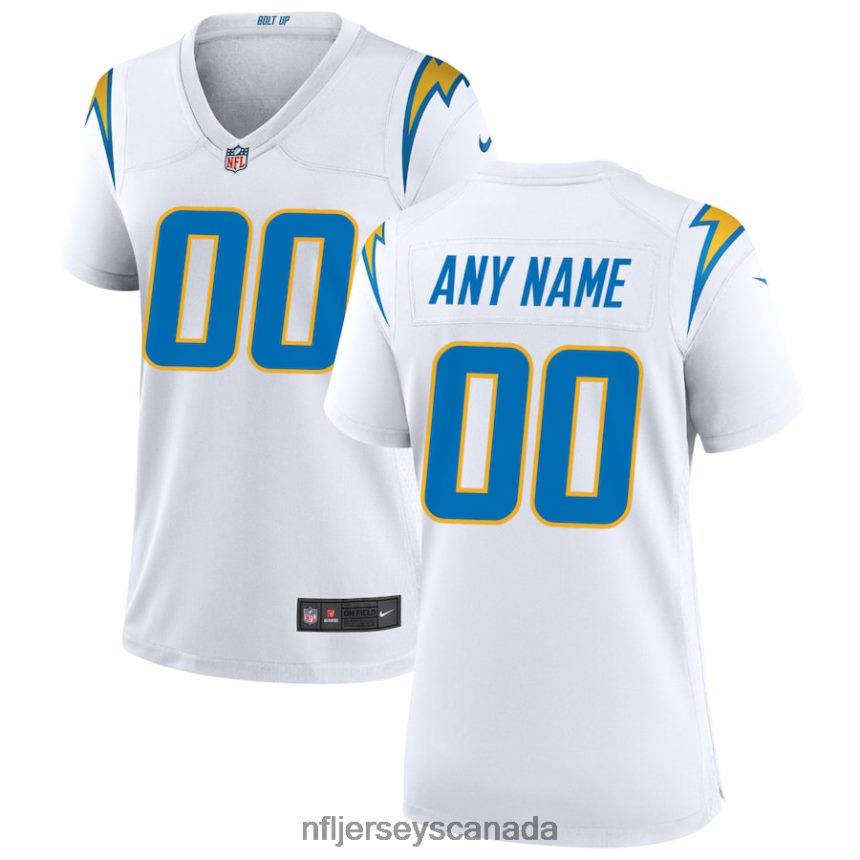 Women Nike Los Angeles Chargers White Custom Game Jersey Clothing NFL TBXFR61834