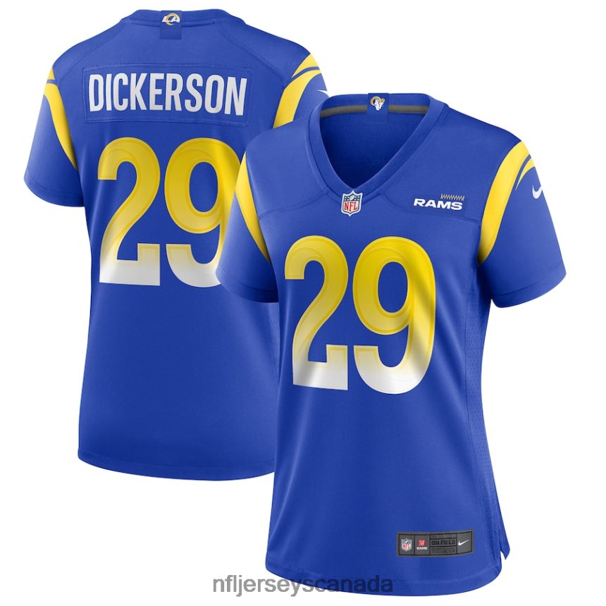 Women Los Angeles Rams Eric Dickerson Nike Royal Game Retired Player Jersey Clothing NFL TBXFR63146