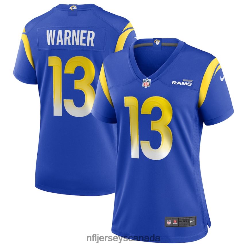 Women Los Angeles Rams Kurt Warner Nike Royal Game Retired Player Jersey Clothing NFL TBXFR62872