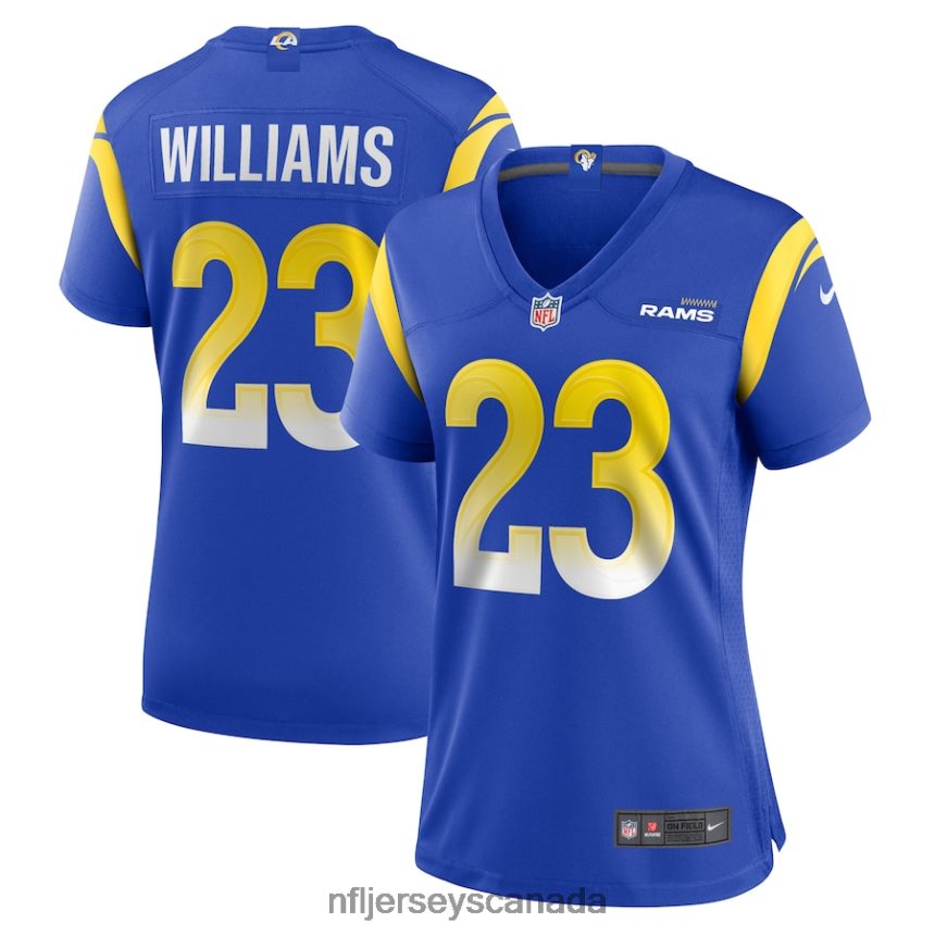 Women Los Angeles Rams Kyren Williams Nike Royal Game Player Jersey Clothing NFL TBXFR64855