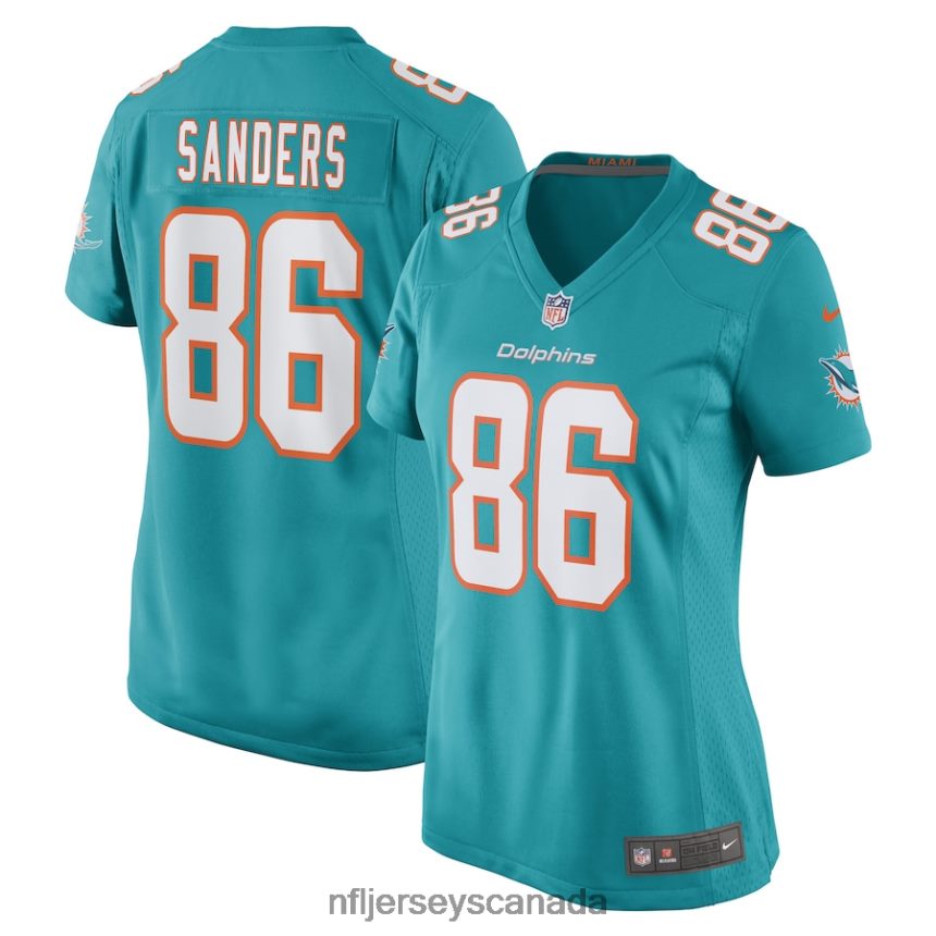 Women Miami Dolphins Braylon Sanders Nike Aqua Game Player Jersey Clothing NFL TBXFR66889