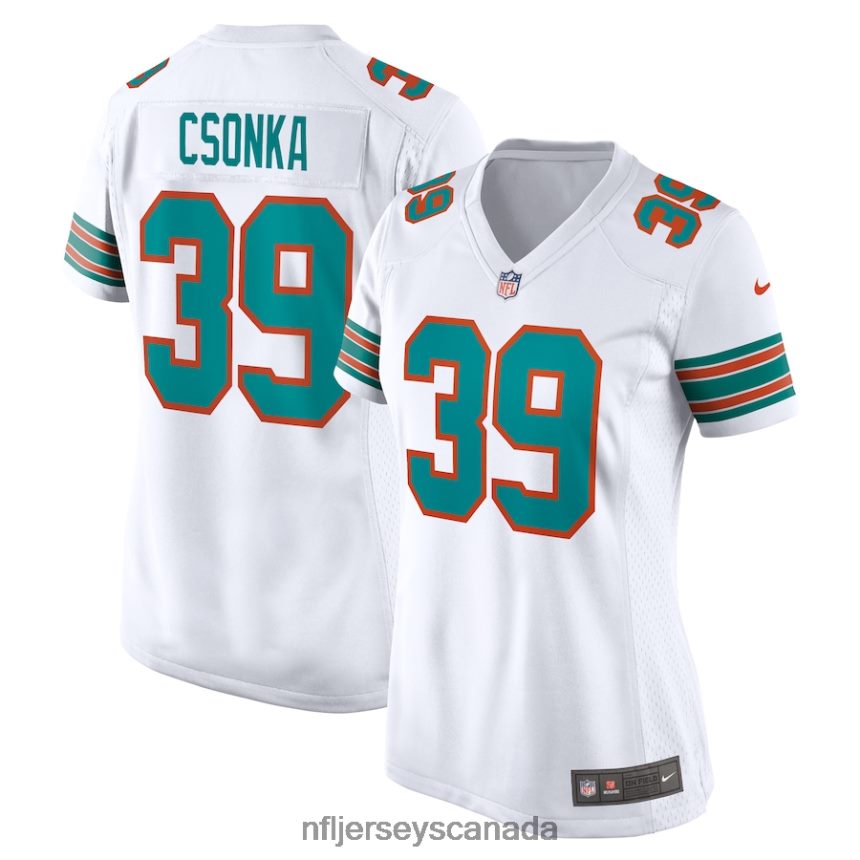 Women Miami Dolphins Larry Csonka Nike White Retired Player Jersey Clothing NFL TBXFR65907