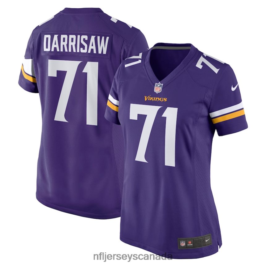 Women Minnesota Vikings Christian Darrisaw Nike Purple Game Jersey Clothing NFL TBXFR65226