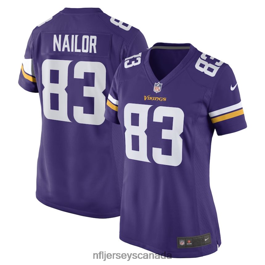 Women Minnesota Vikings Jalen Nailor Nike Purple Game Player Jersey Clothing NFL TBXFR65260