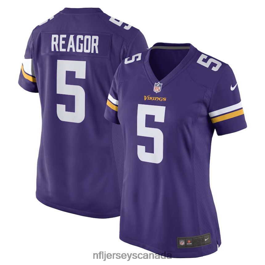 Women Minnesota Vikings Jalen Reagor Nike Purple Game Player Jersey Clothing NFL TBXFR65268