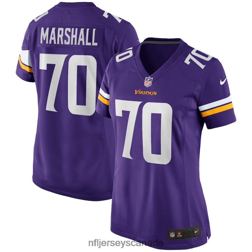 Women Minnesota Vikings Jim Marshall Nike Purple Game Retired Player Jersey Clothing NFL TBXFR65217