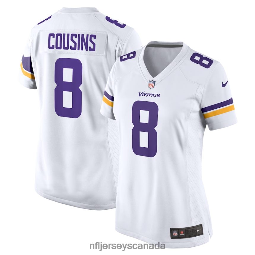 Women Minnesota Vikings Kirk Cousins Nike White Game Player Jersey Clothing NFL TBXFR66542