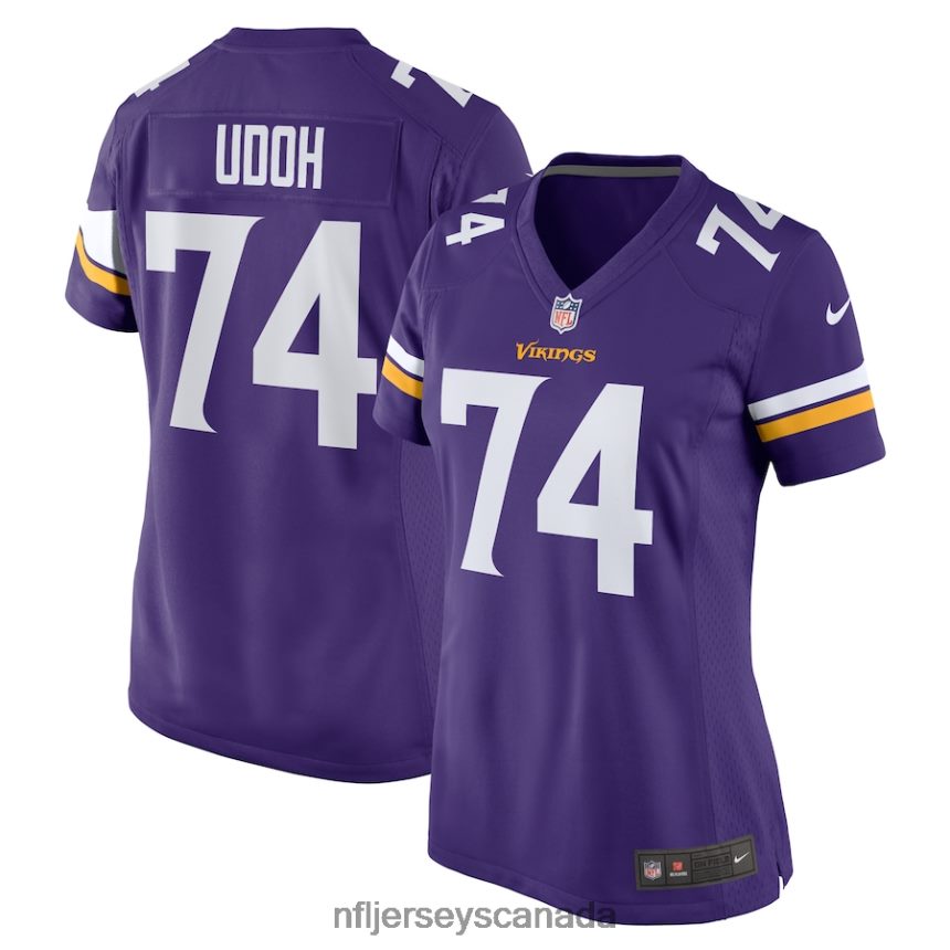 Women Minnesota Vikings Oli Udoh Nike Purple Game Jersey Clothing NFL TBXFR65310