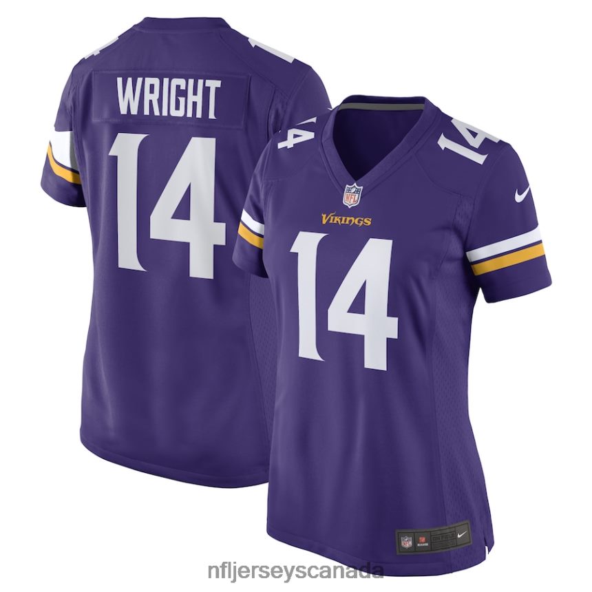 Women Minnesota Vikings Ryan Wright Nike Purple Game Player Jersey Clothing NFL TBXFR64042