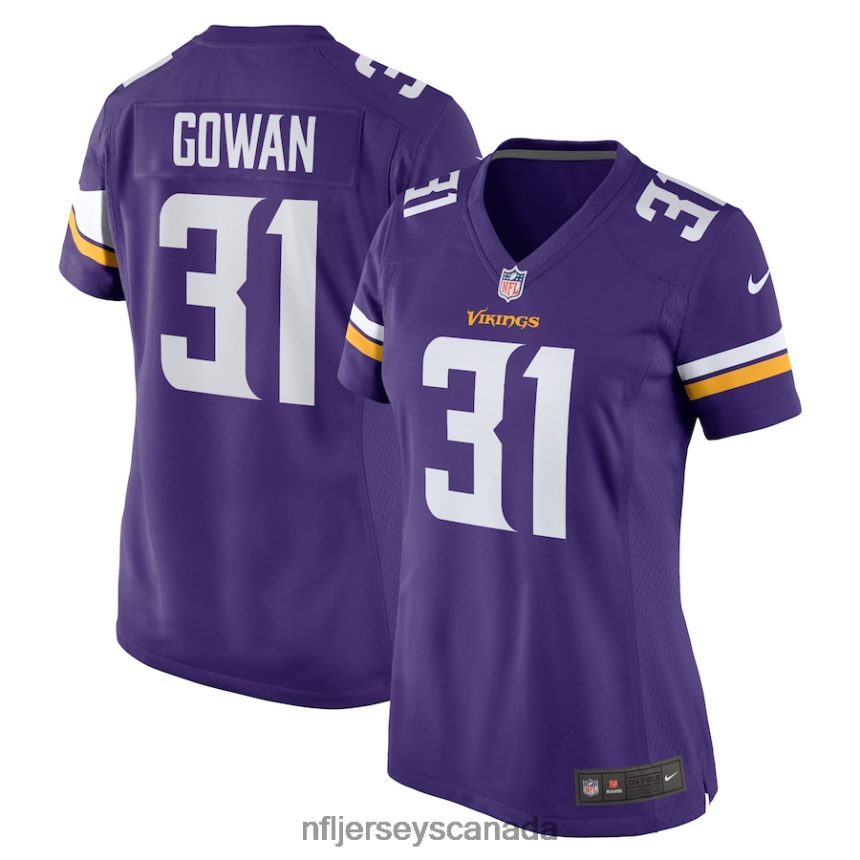 Women Minnesota Vikings Tay Gowan Nike Purple Home Game Player Jersey Clothing NFL TBXFR65290