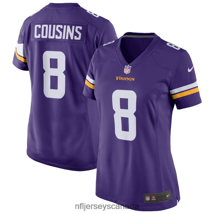 Women Nike Kirk Cousins Purple Minnesota Vikings Game Jersey Clothing NFL TBXFR61397