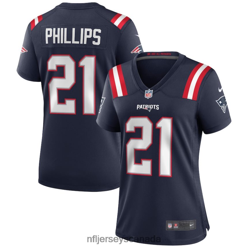Women New England Patriots Adrian Phillips Nike Navy Game Jersey Clothing NFL TBXFR65120