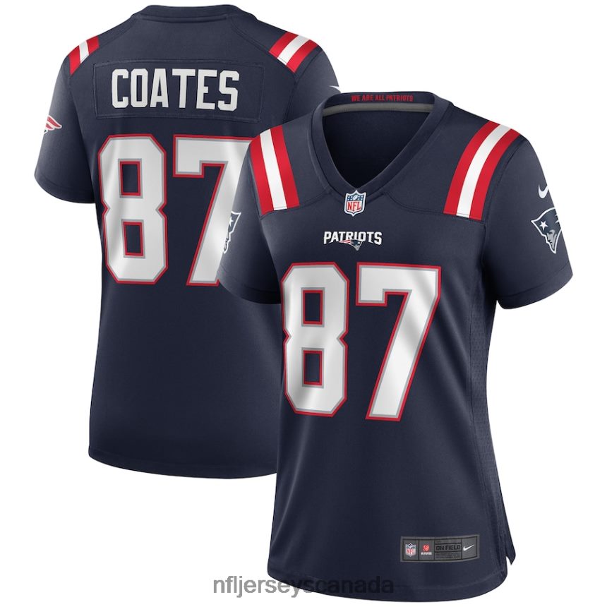 Women New England Patriots Ben Coates Nike Navy Game Retired Player Jersey Clothing NFL TBXFR65169