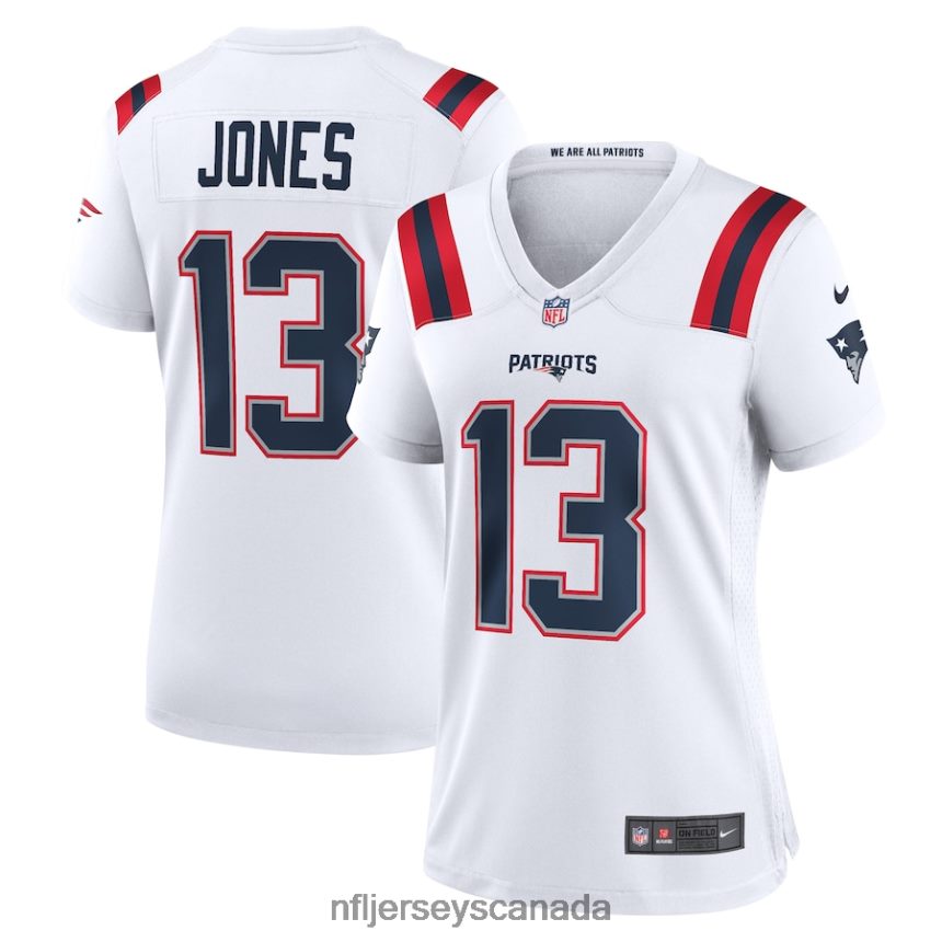 Women New England Patriots Jack Jones Nike White Game Player Jersey Clothing NFL TBXFR65756