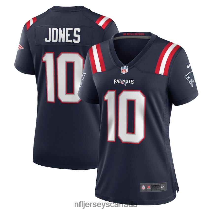 Women New England Patriots Mac Jones Nike Navy Player Game Jersey Clothing NFL TBXFR62077