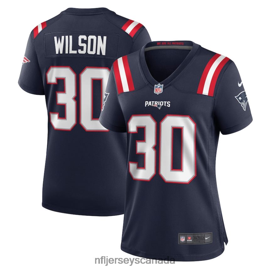 Women New England Patriots Mack Wilson Nike Navy Game Jersey Clothing NFL TBXFR65130