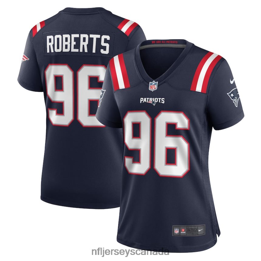 Women New England Patriots Sam Roberts Nike Navy Game Player Jersey Clothing NFL TBXFR65129