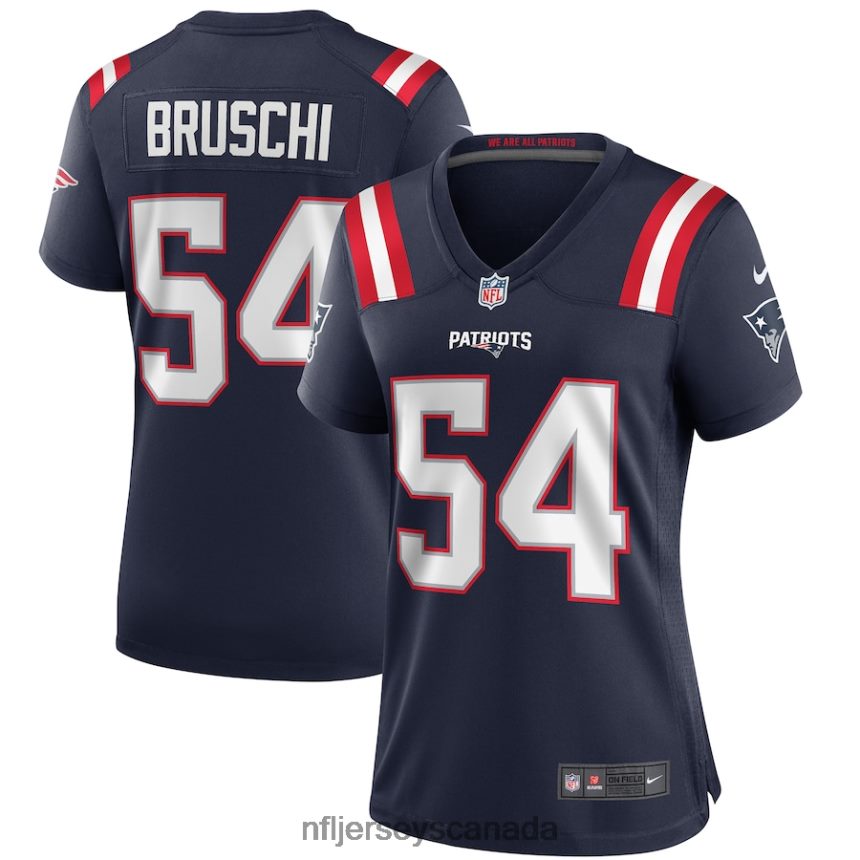 Women New England Patriots Tedy Bruschi Nike Navy Game Retired Player Jersey Clothing NFL TBXFR62855