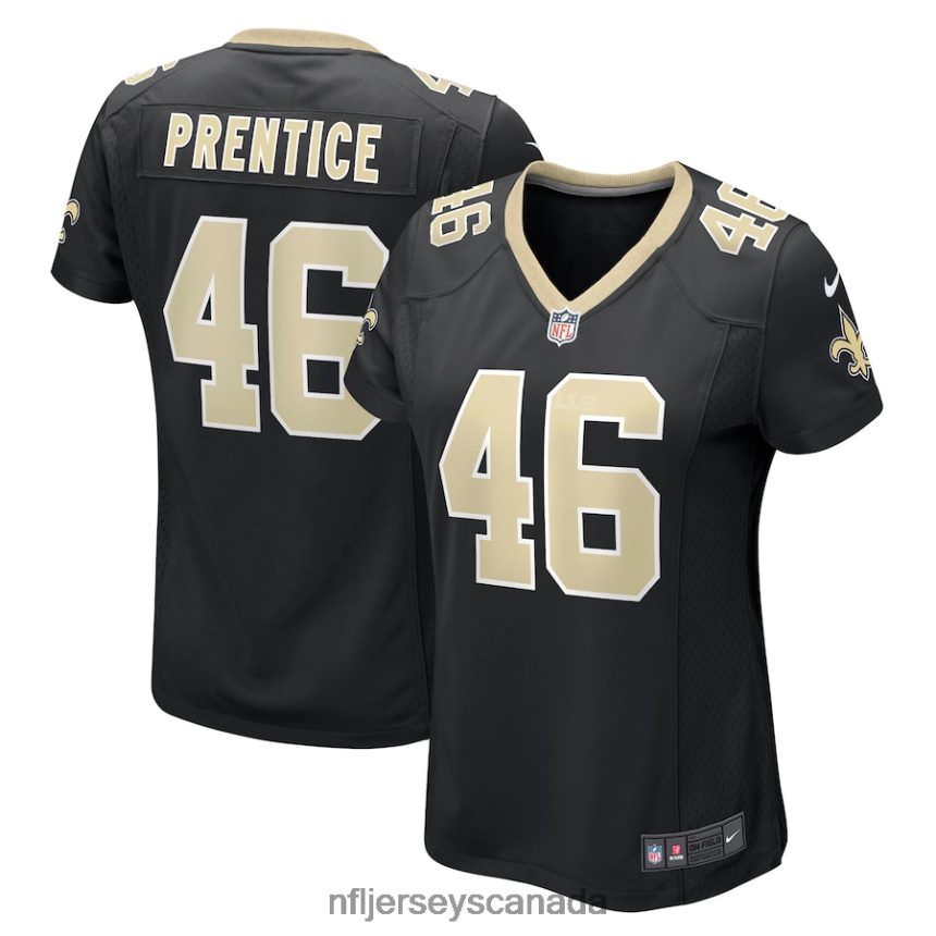 Women New Orleans Saints Adam Prentice Nike Black Game Player Jersey Clothing NFL TBXFR65122