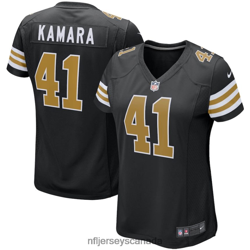 Women New Orleans Saints Alvin Kamara Nike Black Alternate Game Player Jersey Clothing NFL TBXFR63327
