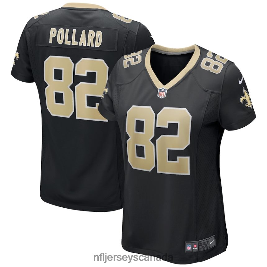 Women New Orleans Saints Bob Pollard Nike Black Game Retired Player Jersey Clothing NFL TBXFR65153
